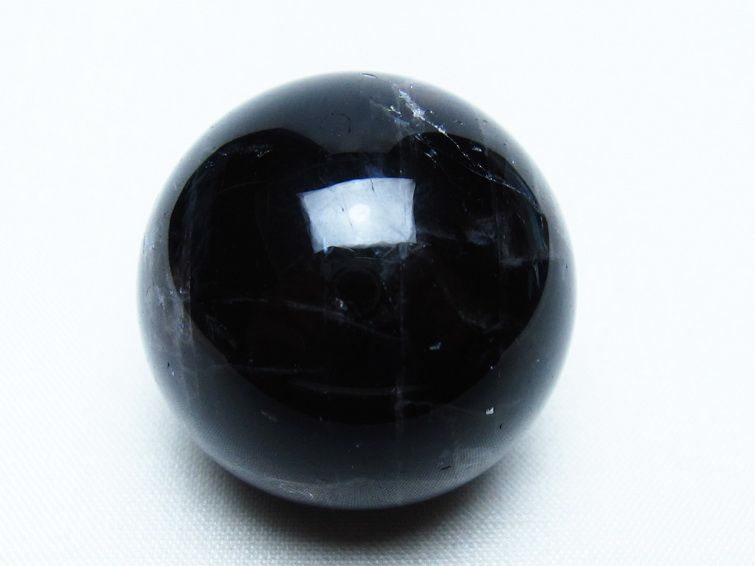 モリオン 丸玉 35mm 黒水晶 スフィア 置物 一点物 141-8112