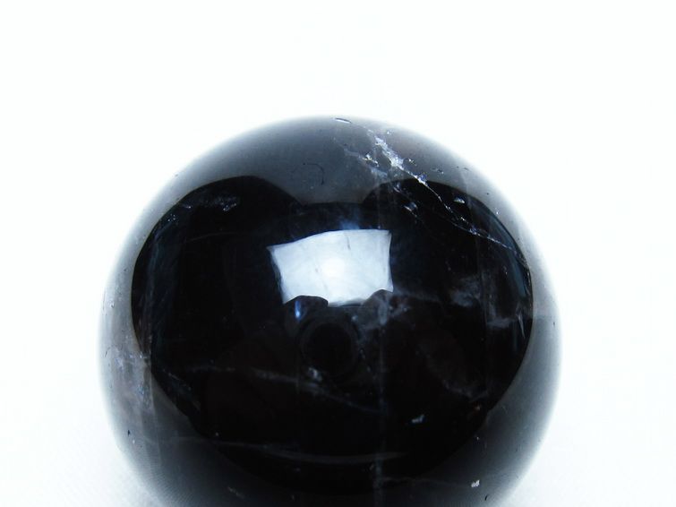 モリオン 丸玉 35mm 黒水晶 スフィア 置物 一点物 141-8112