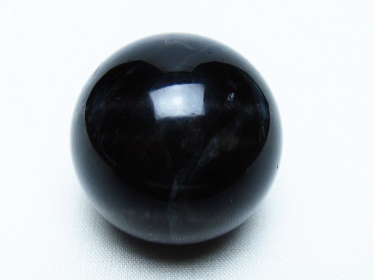 モリオン 丸玉 35mm 黒水晶 スフィア 置物 一点物 141-8114