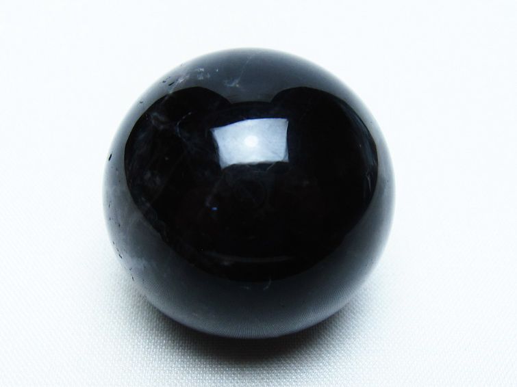 モリオン 丸玉 35mm 黒水晶 スフィア 置物 一点物 141-8115