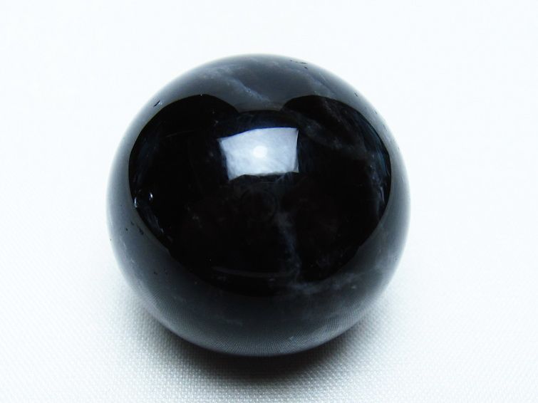 黒水晶 丸玉 34mm モリオン スフィア 置物 一点物 141-8116