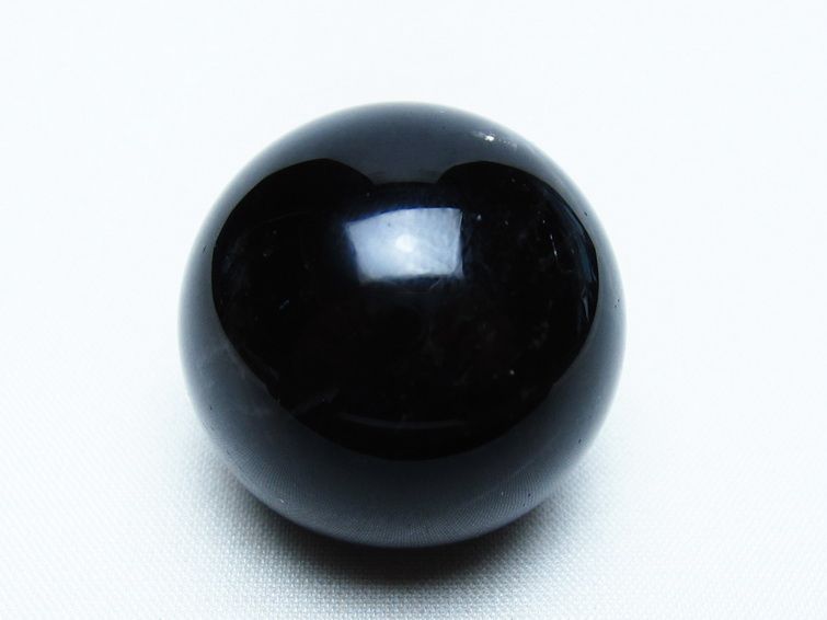 黒水晶 丸玉 34mm モリオン スフィア 置物 一点物 141-8122
