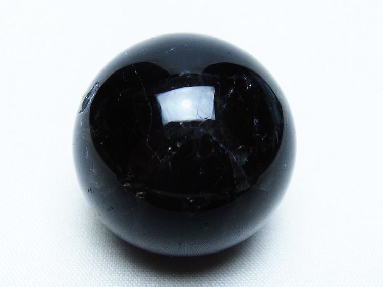 黒水晶 丸玉 34mm モリオン スフィア 置物 一点物 141-8123