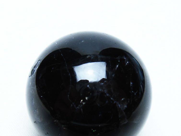 黒水晶 丸玉 34mm モリオン スフィア 置物 一点物 141-8123