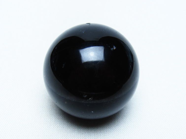 黒水晶 丸玉 34mm モリオン スフィア 置物 一点物 141-8126