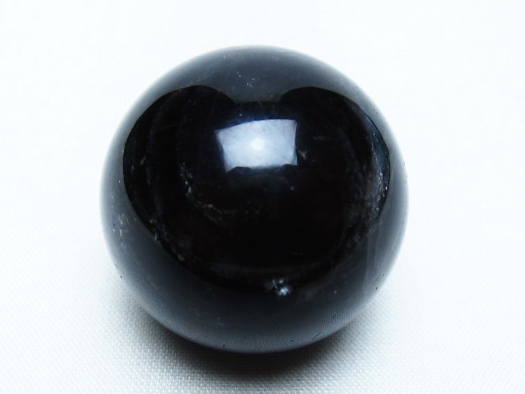 黒水晶 丸玉 34mm モリオン スフィア 置物 一点物 141-8127