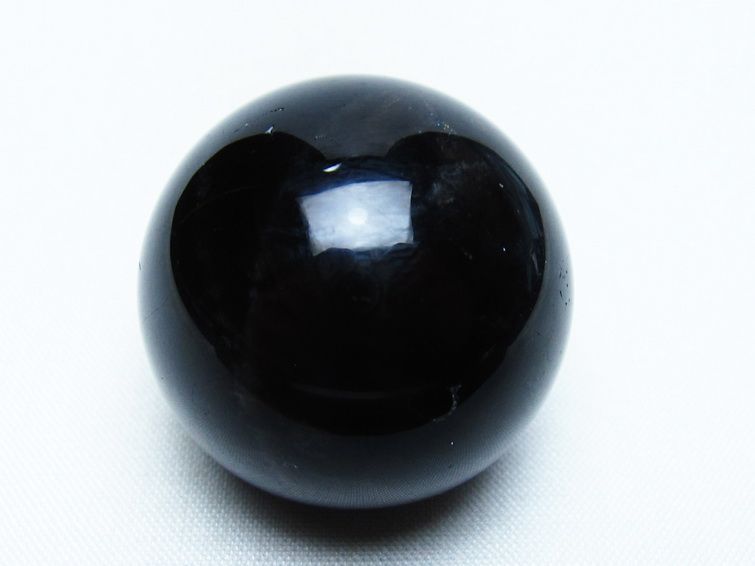 黒水晶 丸玉 34mm モリオン スフィア 置物 一点物 141-8128