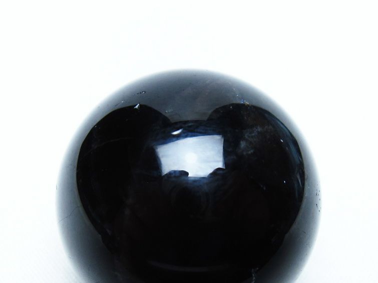 黒水晶 丸玉 34mm モリオン スフィア 置物 一点物 141-8128