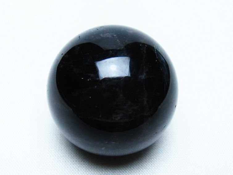 黒水晶 丸玉 34mm モリオン スフィア 置物 一点物 141-8130