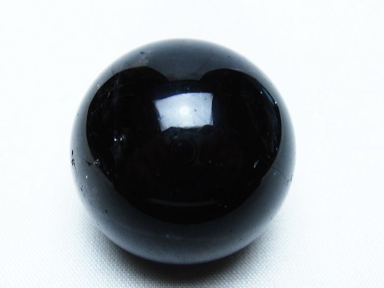 黒水晶 丸玉 34mm モリオン スフィア 置物 一点物 141-8131