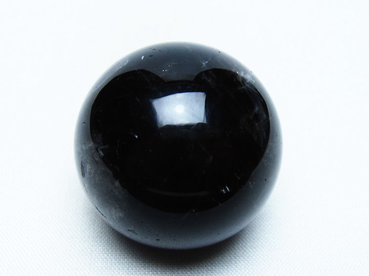 黒水晶 丸玉 34mm モリオン スフィア 置物 一点物 141-8132