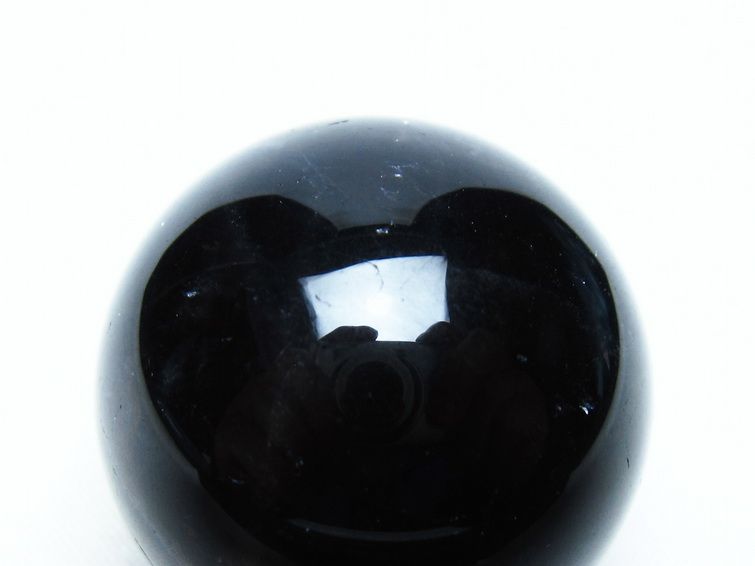 黒水晶 丸玉 34mm モリオン スフィア 置物 一点物 141-8134