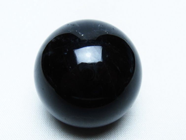 黒水晶 丸玉 34mm モリオン スフィア 置物 一点物 141-8136
