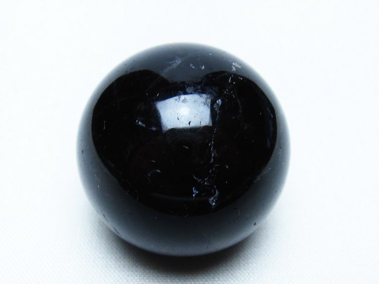 黒水晶 丸玉 34mm モリオン スフィア 置物 一点物 141-8139