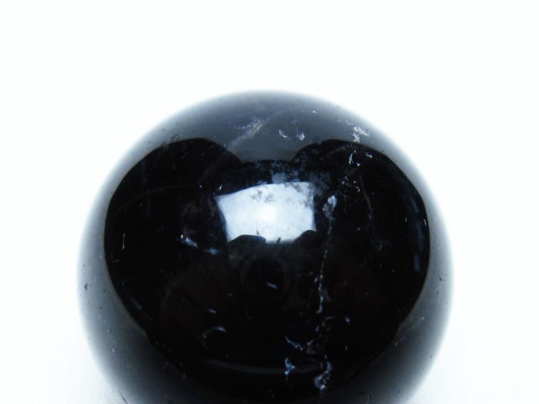 黒水晶 丸玉 34mm モリオン スフィア 置物 一点物 141-8139