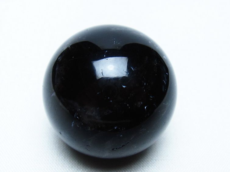 黒水晶 丸玉 34mm モリオン スフィア 置物 一点物 141-8141