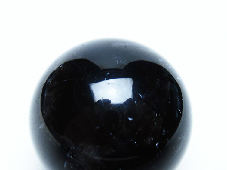 黒水晶 丸玉 34mm モリオン スフィア 置物 一点物 141-8141