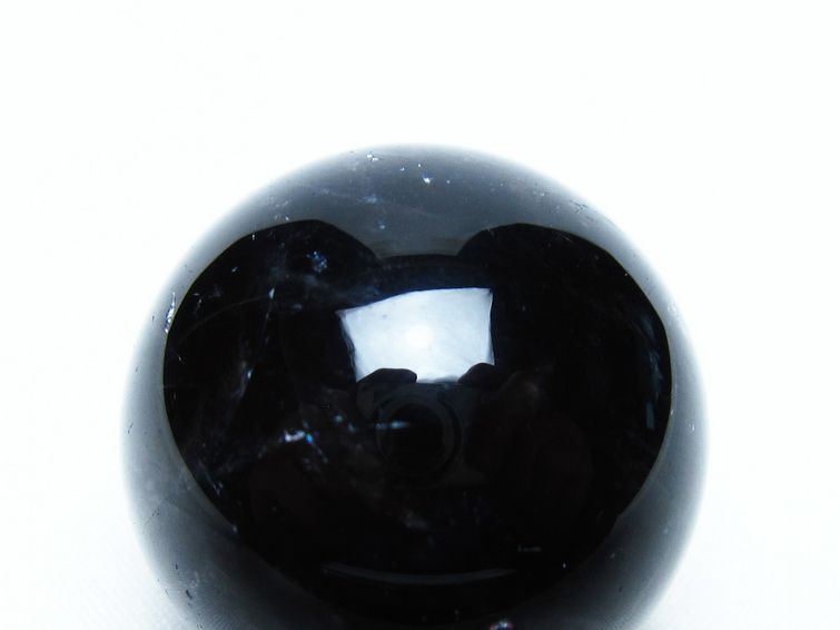 黒水晶 丸玉 34mm モリオン スフィア 置物 一点物 141-8142