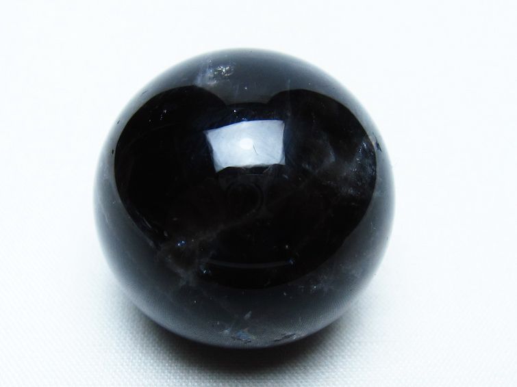 黒水晶 丸玉 34mm モリオン スフィア 置物 一点物 141-8143