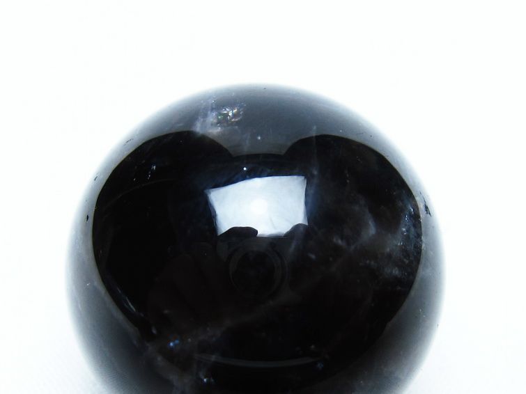 黒水晶 丸玉 34mm モリオン スフィア 置物 一点物 141-8143