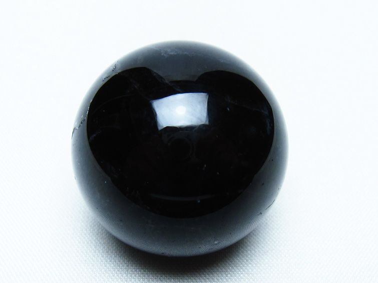 黒水晶 丸玉 34mm モリオン スフィア 置物 一点物 141-8144