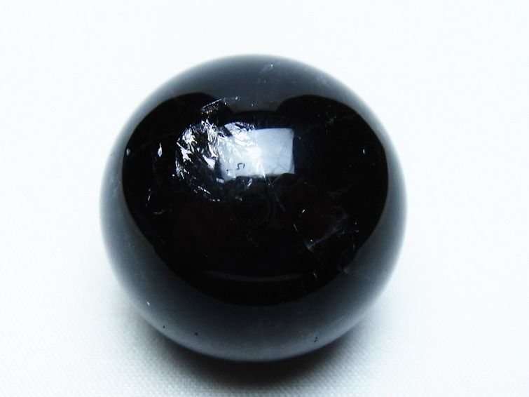 黒水晶 丸玉 34mm モリオン スフィア 置物 一点物 141-8148