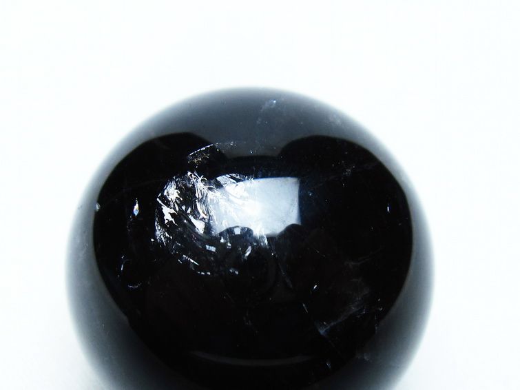 黒水晶 丸玉 34mm モリオン スフィア 置物 一点物 141-8148