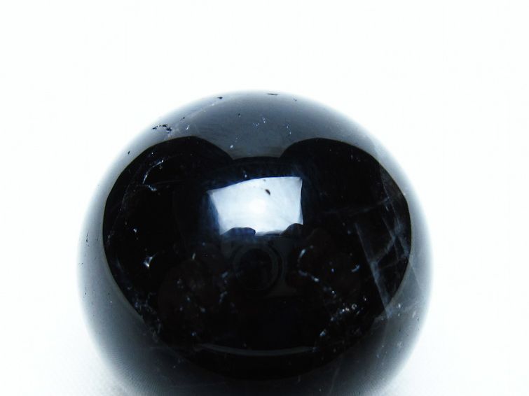 黒水晶 丸玉 34mm モリオン スフィア 置物 一点物 141-8149