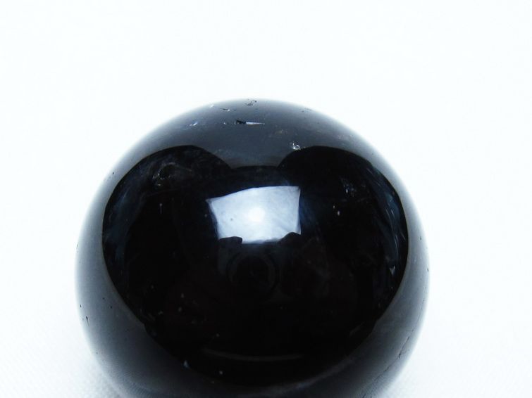 黒水晶 丸玉 34mm モリオン スフィア 置物 一点物 141-8150