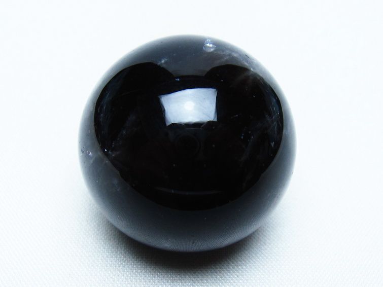黒水晶 丸玉 34mm モリオン スフィア 置物 一点物 141-8152