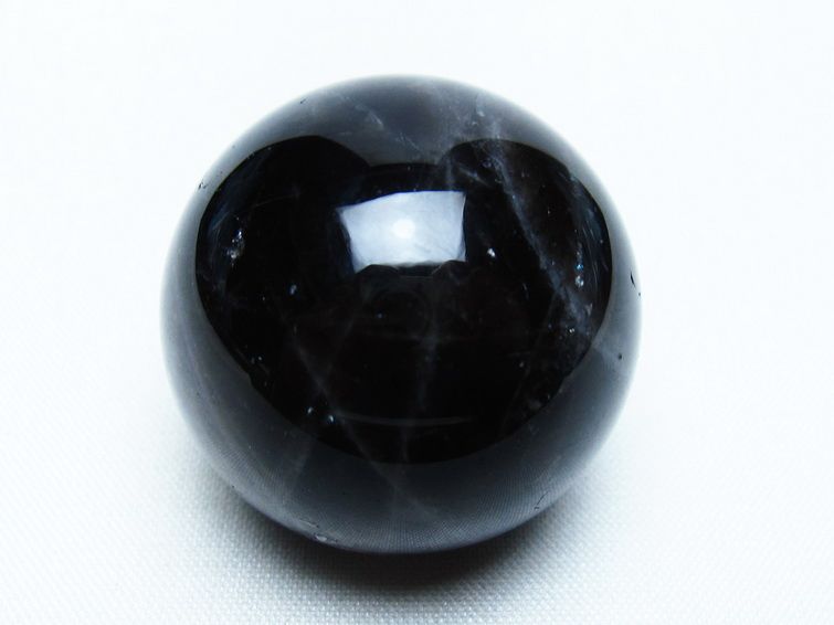 黒水晶 丸玉 34mm モリオン スフィア 置物 一点物 141-8153