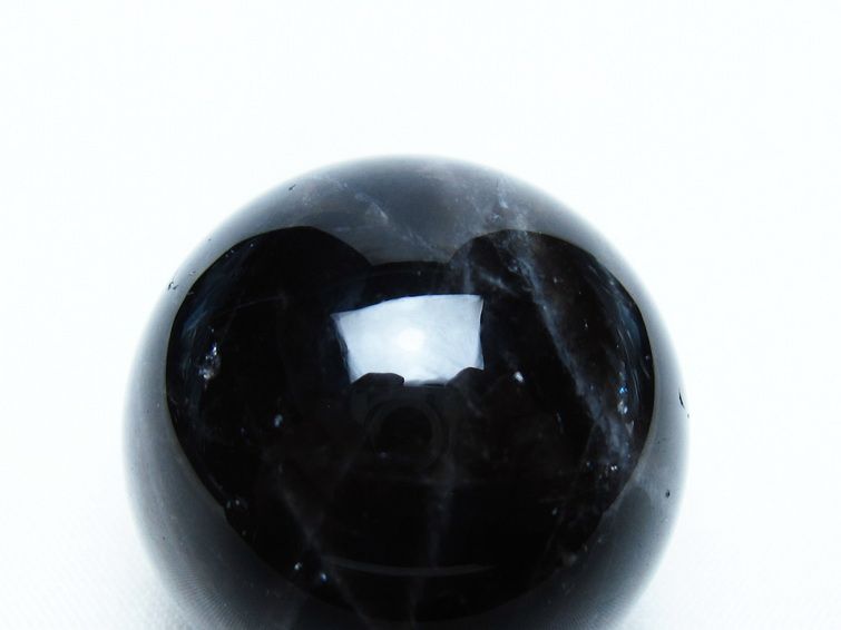 黒水晶 丸玉 34mm モリオン スフィア 置物 一点物 141-8153