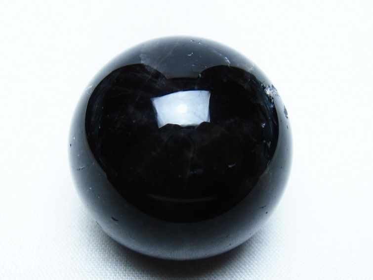 黒水晶 丸玉 34mm モリオン スフィア 置物 一点物 141-8154