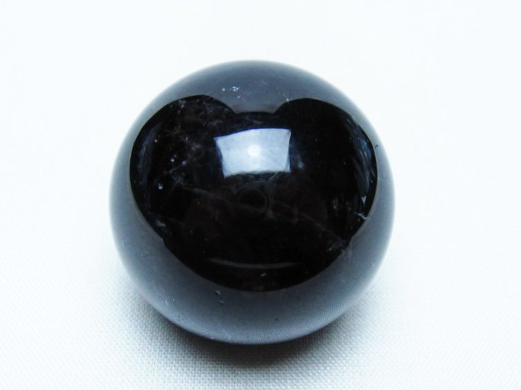 黒水晶 丸玉 34mm モリオン スフィア 置物 一点物 141-8156