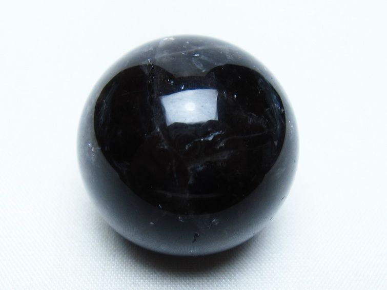 黒水晶 丸玉 34mm モリオン スフィア 置物 一点物 141-8158