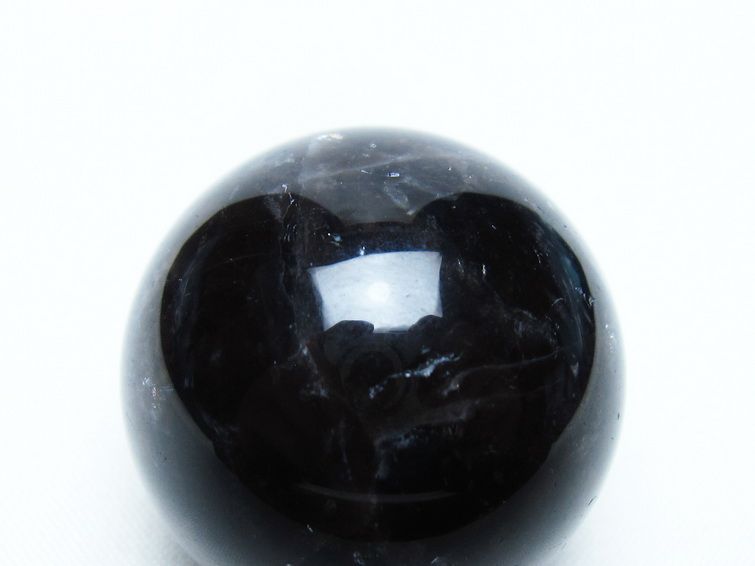 黒水晶 丸玉 34mm モリオン スフィア 置物 一点物 141-8158