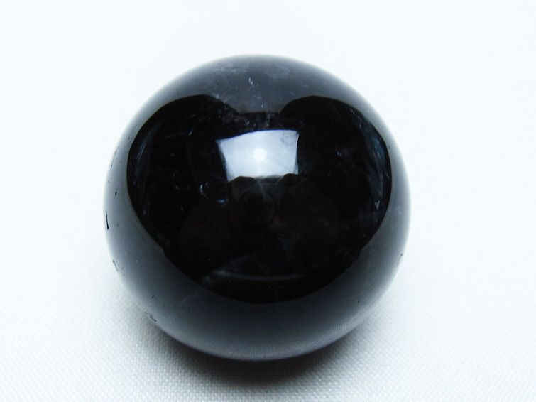 黒水晶 丸玉 34mm モリオン スフィア 置物 一点物 141-8159