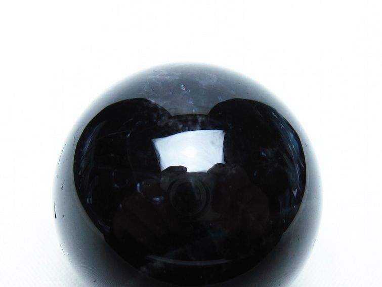 黒水晶 丸玉 34mm モリオン スフィア 置物 一点物 141-8159