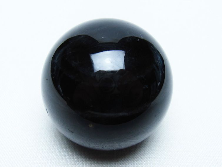 黒水晶 丸玉 34mm モリオン スフィア 置物 一点物 141-8160
