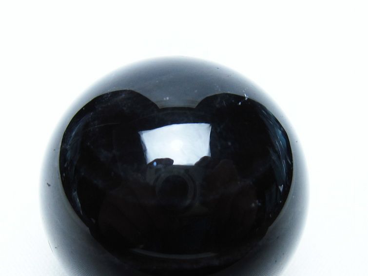 黒水晶 丸玉 34mm モリオン スフィア 置物 一点物 141-8160