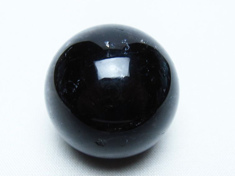 黒水晶 丸玉 34mm モリオン スフィア 置物 一点物 141-8162