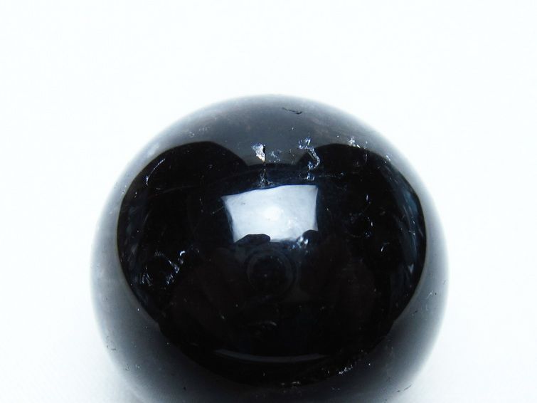 黒水晶 丸玉 34mm モリオン スフィア 置物 一点物 141-8162