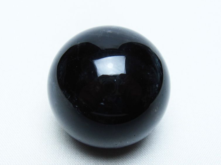 黒水晶 丸玉 34mm モリオン スフィア 置物 一点物 141-8164
