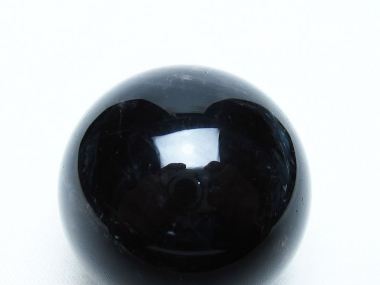 黒水晶 丸玉 34mm モリオン スフィア 置物 一点物 141-8164