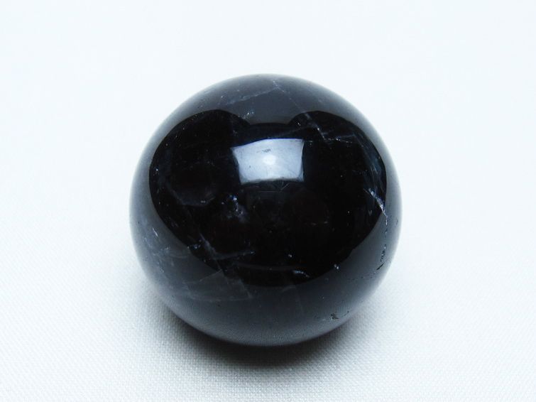黒水晶 丸玉 36mm モリオン スフィア 置物 一点物 141-8166
