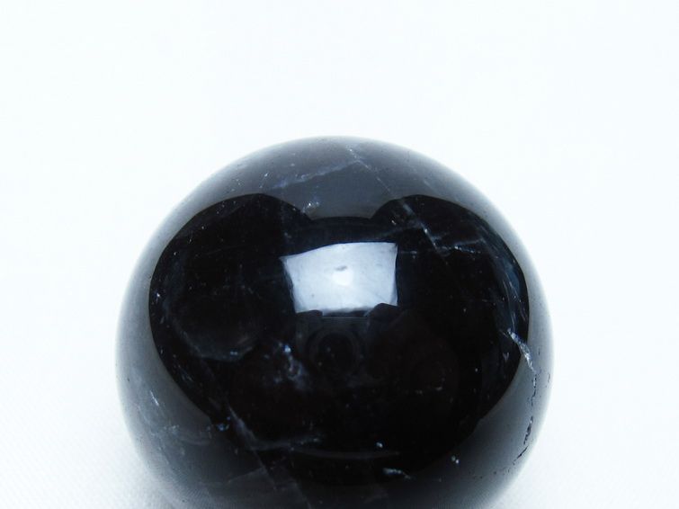 黒水晶 丸玉 36mm モリオン スフィア 置物 一点物 141-8166