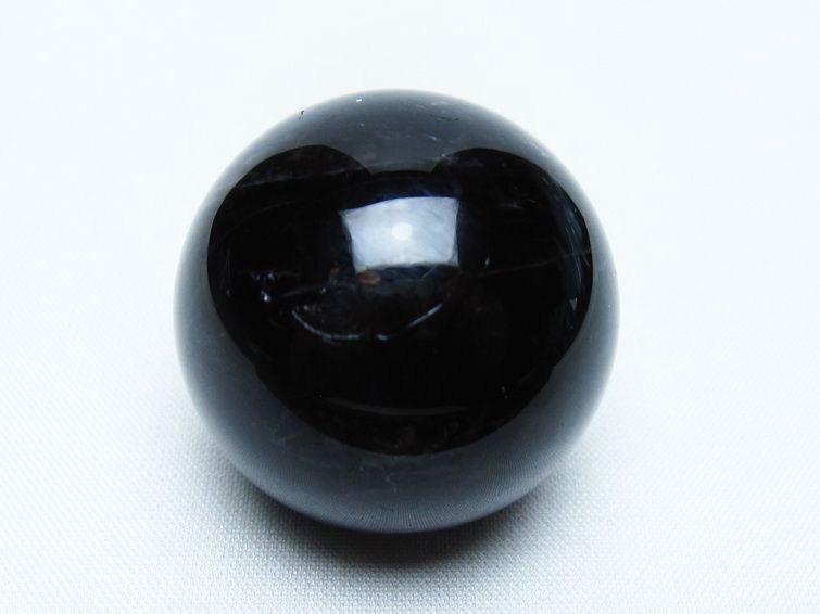 黒水晶 丸玉 36mm モリオン スフィア 置物 一点物 141-8168