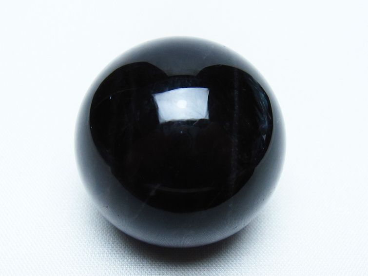 黒水晶 丸玉 36mm モリオン スフィア 置物 一点物 141-8170
