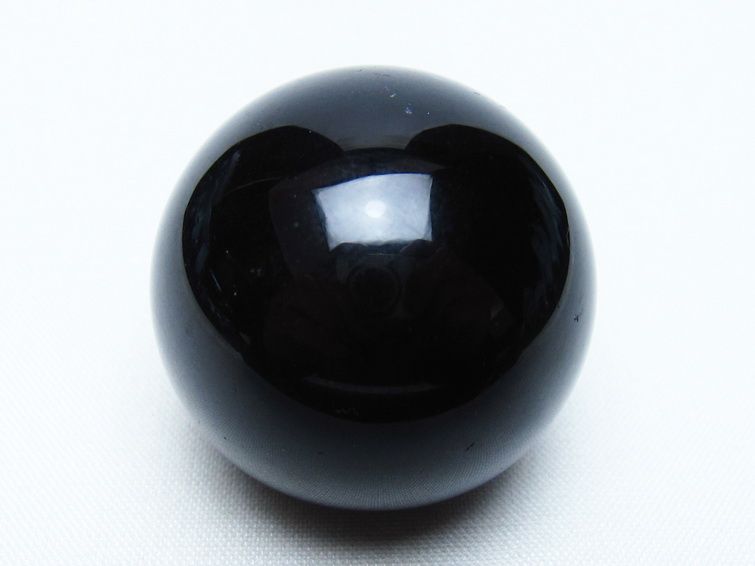 黒水晶 丸玉 36mm モリオン スフィア 置物 一点物 141-8173