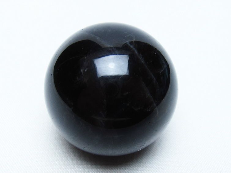 黒水晶 丸玉 36mm モリオン スフィア 置物 一点物 141-8180